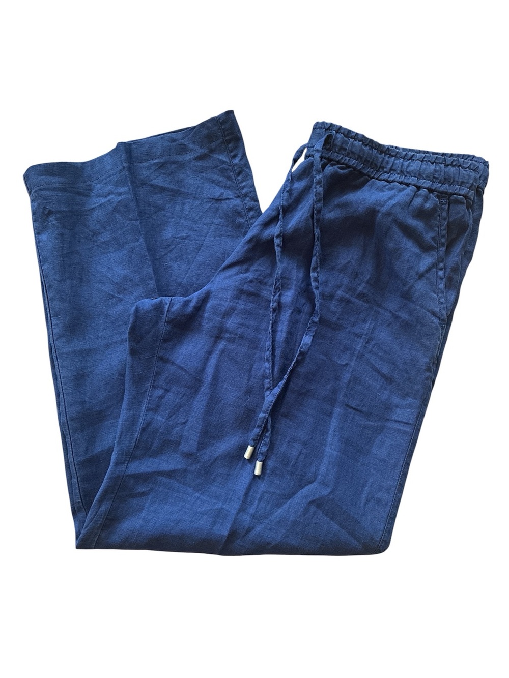 Tommy Bahama Womenโs Navy Drawstring 100% Linen Pants. Size Medium. - Picture 15 of 15